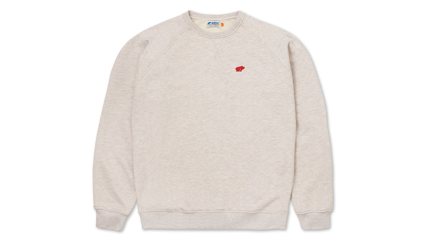 Karhu Classic Chest Logo Sweatshirt - Oatmeal Melange / Granata  KA00161-OM32