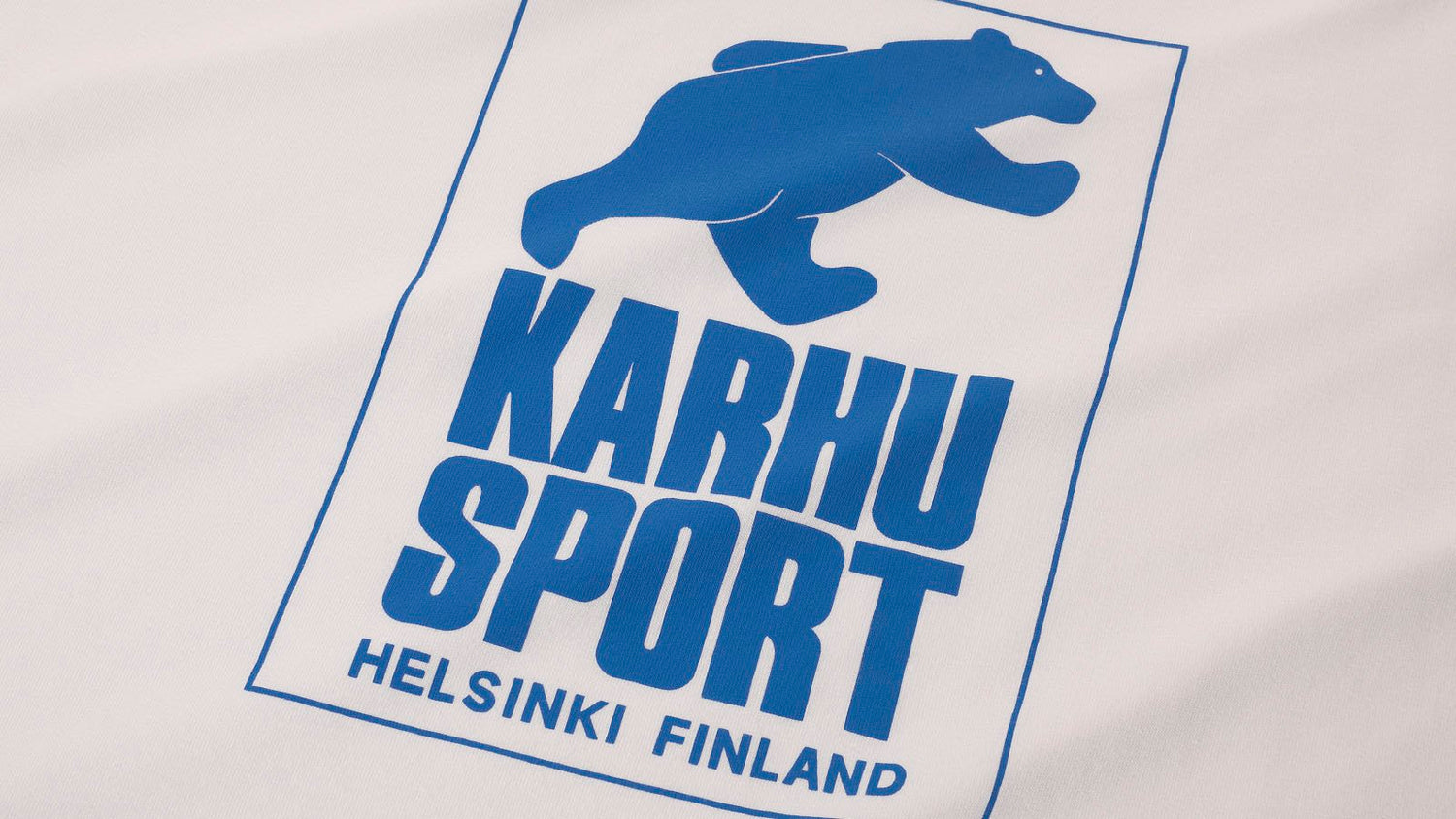 Karhu helsinki sports white royal blue logo close